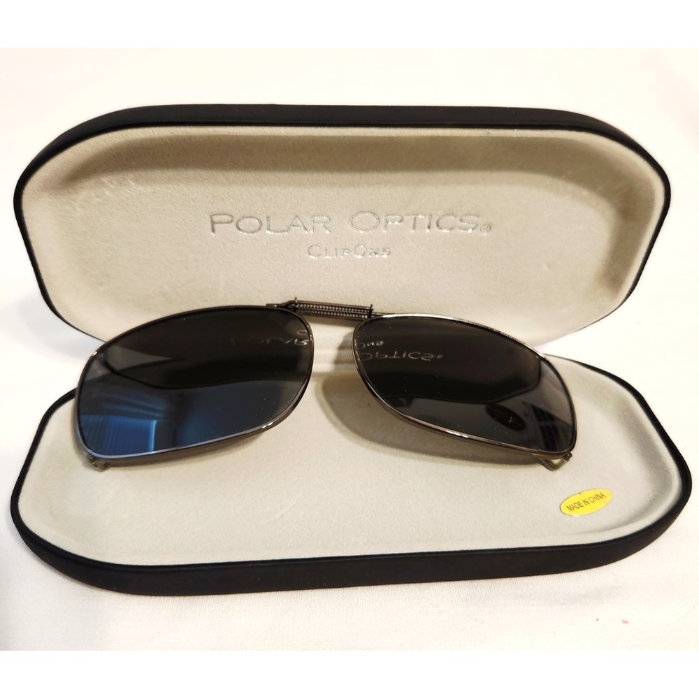 Polar Optics Clip On Sunglasses With Case wear over‎ regular